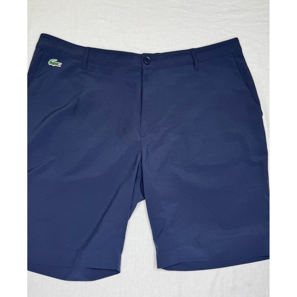 Lacoste Sport Men's Navy Stretch Golf Shorts Size 38 Crocodile Logo